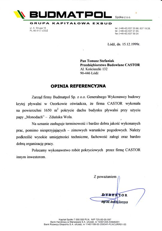 Budmatpol (EXBUD) — pływalnia w Ozorkowie