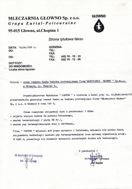 Mleczarnia Głowno — budynek produkcyjny