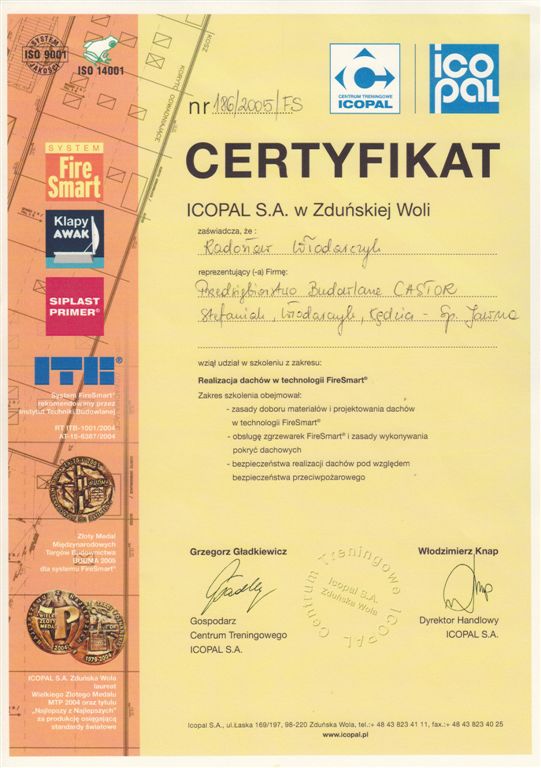 ICOPAL S.A. — technologia FireSmart
